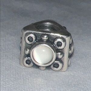 Pandora Triangle Moonstone Charm, Sterling Silver, Retired